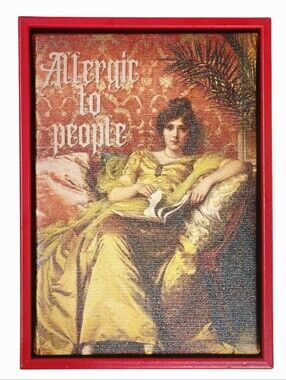 At Home Vintage-Style, "Allergic to People" Wall Decor